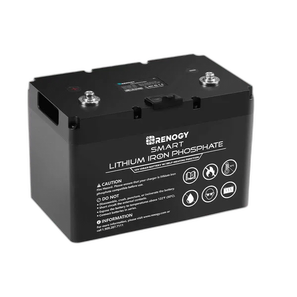 RBT100LFP12SH-G2-US – RENOGY Battery, Group 27 12 Volt Side Terminals Smart Lithium Iron Phosphate Style (LiFePO4) De...